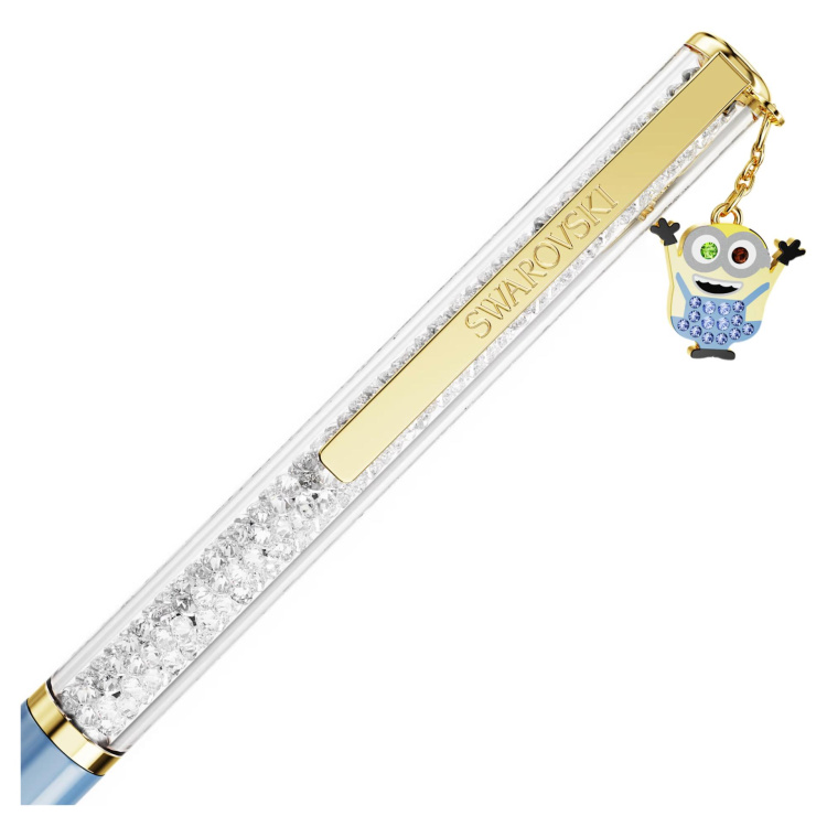 Crystalline ballpoint pen Minions, Blue, Gold-tone plated